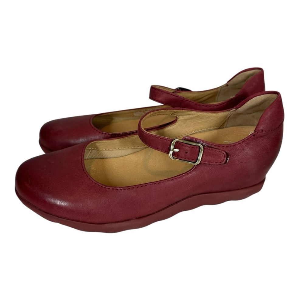 DANSKO  Marcella Women's 37/6.5-7 Deep Red Mary Jane Comfort Shoes